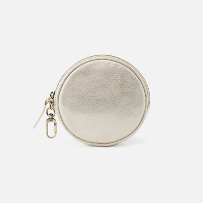 Revolve Clip Pouch In Metallic Leather