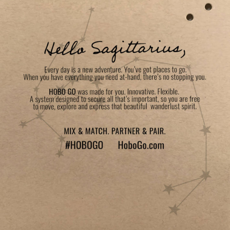 Revolve Clip Pouch in Pebbled Leather - Sagittarius