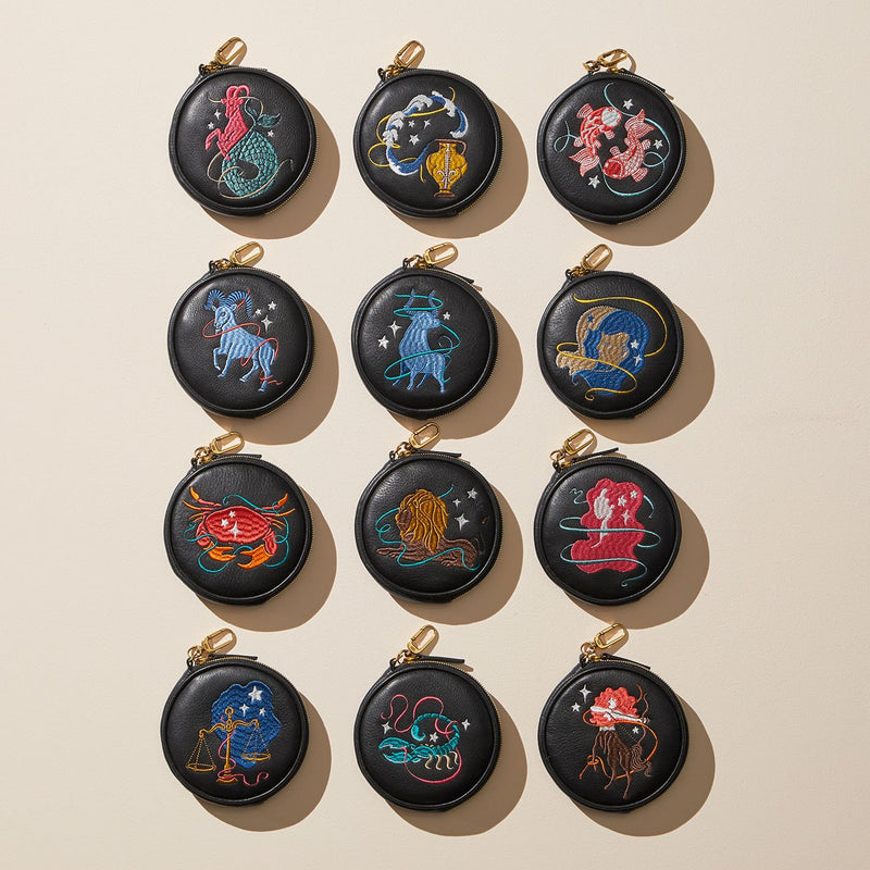 Revolve Clip Pouch in Pebbled Leather - Sagittarius