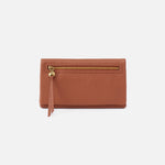 Lumen Continental Wallet in Pebbled Leather - Cashew