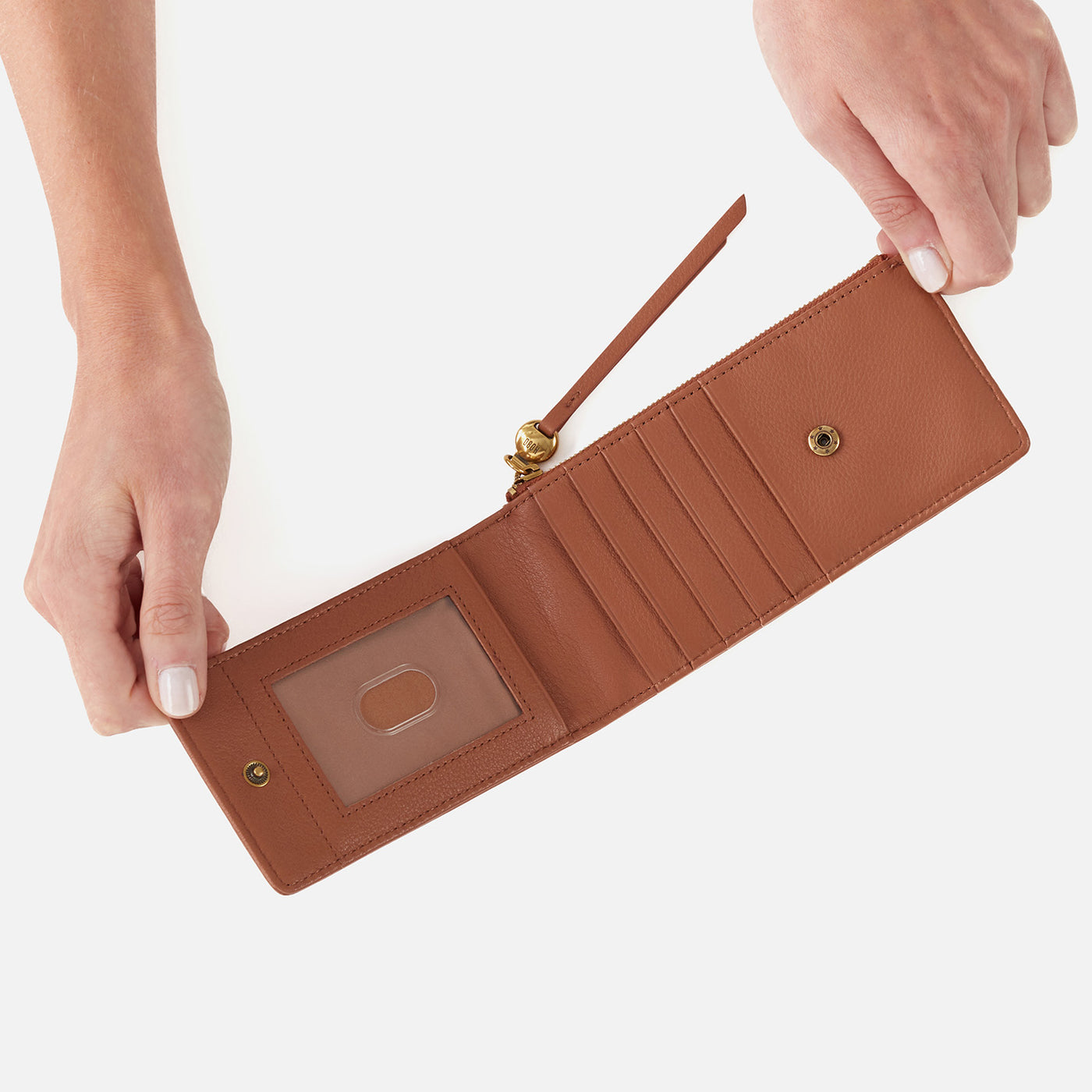 Stride Clip Wallet In Pebbled Leather