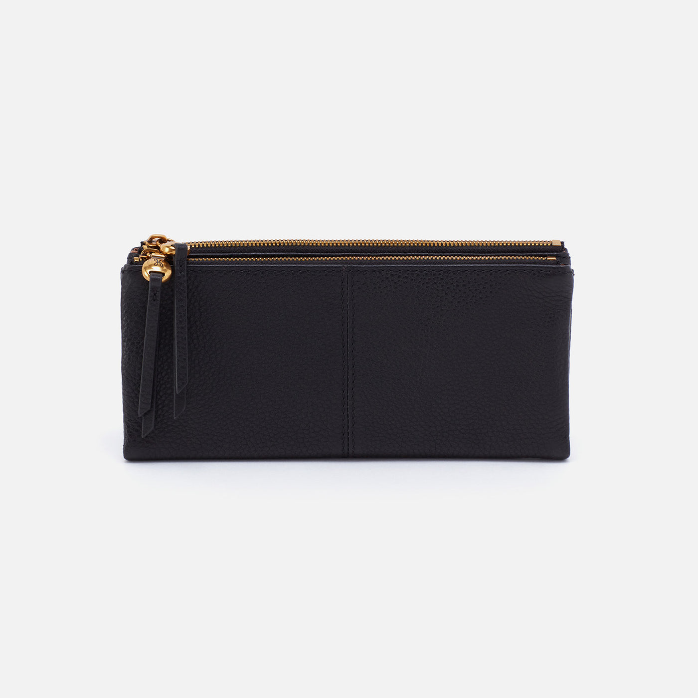 Keen Large Zip Top Continental Wallet In Pebbled Leather