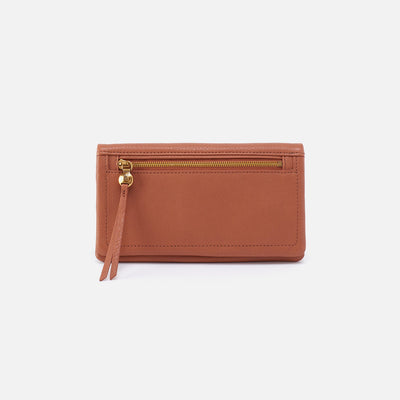 Lumen Continental Wallet in Pebbled Leather - Cashew