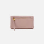 Lumen Continental Wallet in Pebbled Leather - Lotus