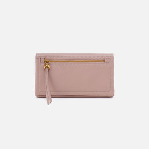 Lumen Continental Wallet in Pebbled Leather - Lotus