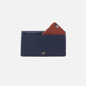 Lumen Continental Wallet in Pebbled Leather - Sapphire