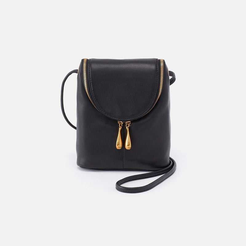 Fern Crossbody in Pebbled Leather - Black
