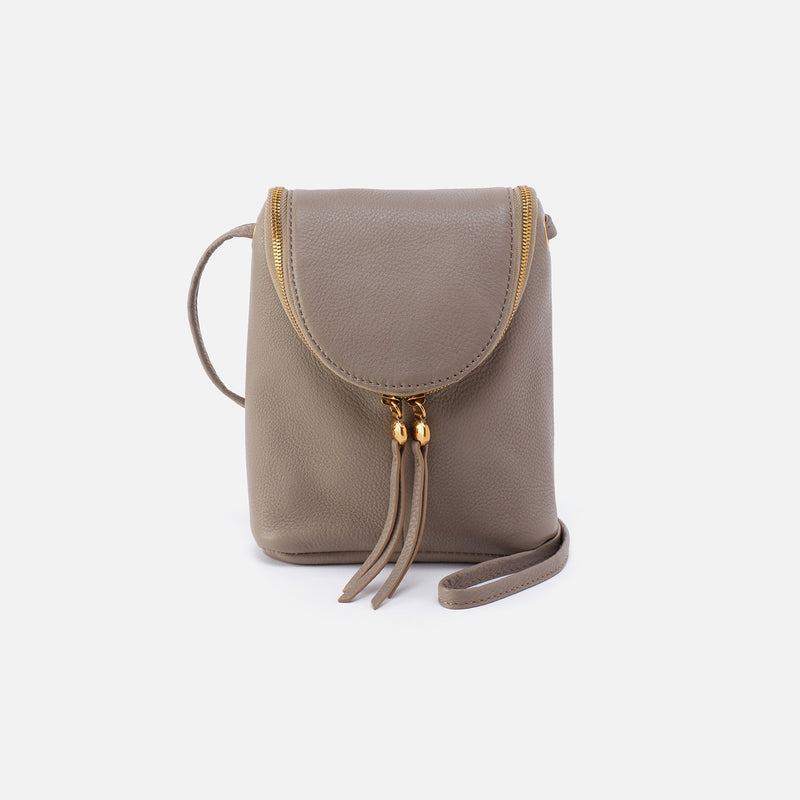 Fern Crossbody in Pebbled Leather - Graphite
