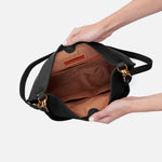 Pier Shoulder Bag in Pebbled Leather - Black