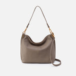 Pier Shoulder Bag in Pebbled Leather - Graphite