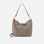 Pier Shoulder Bag in Pebbled Leather - Graphite