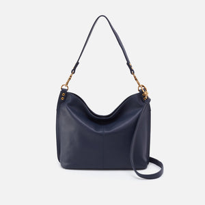 Pier Shoulder Bag in Pebbled Leather - Sapphire