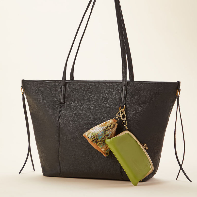 Kingston Small Tote in Pebbled Leather - Black