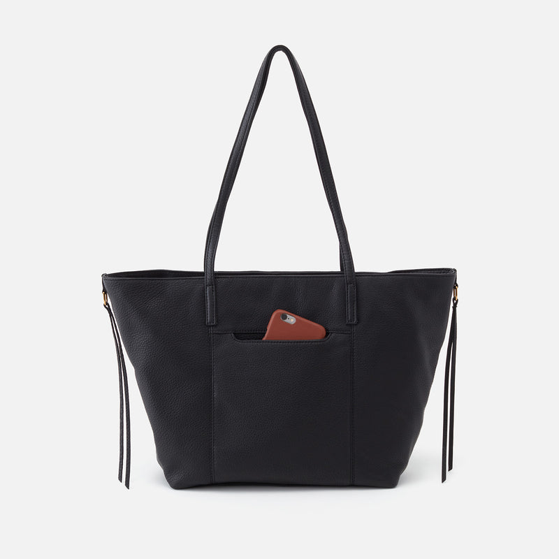 Kingston Small Tote in Pebbled Leather - Black