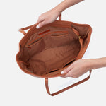 Kingston Small Tote in Pebbled Leather - Cashew