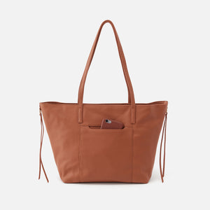Kingston Small Tote in Pebbled Leather - Cashew