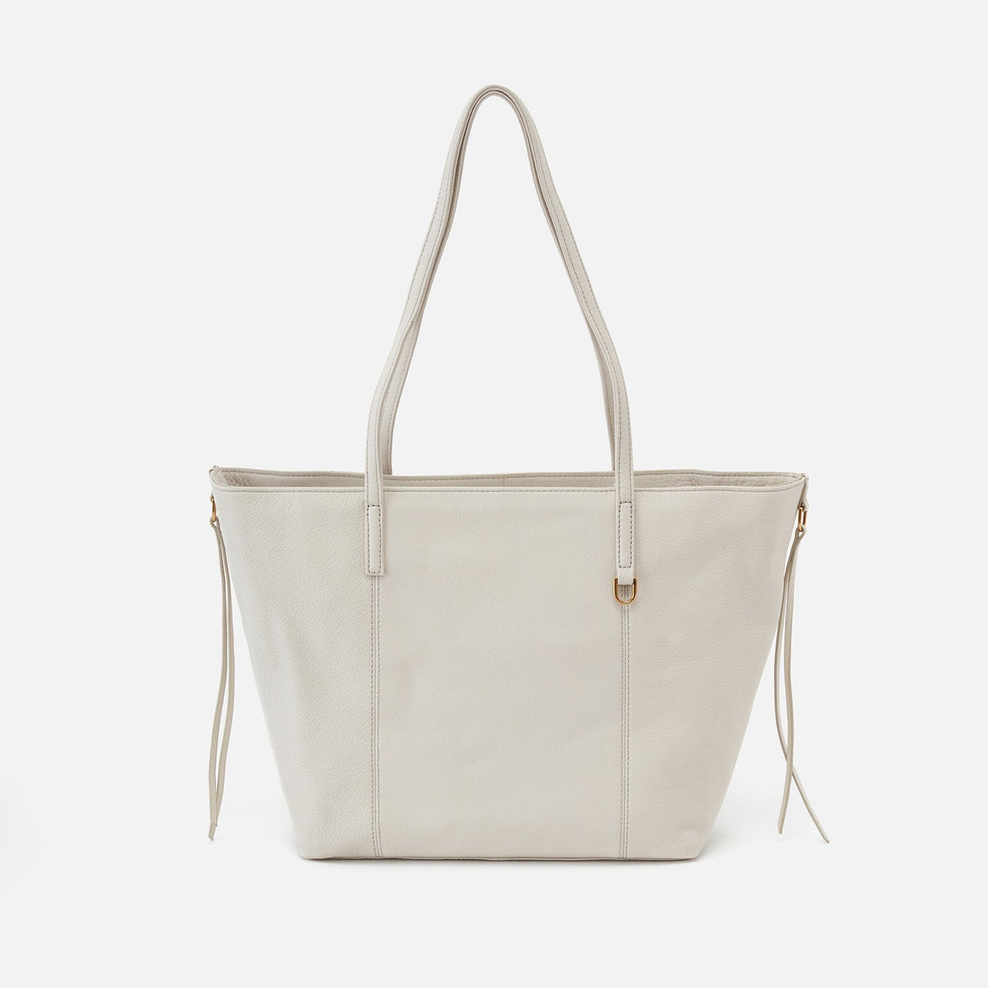 Kingston Small Tote in Pebbled Leather - Powder White