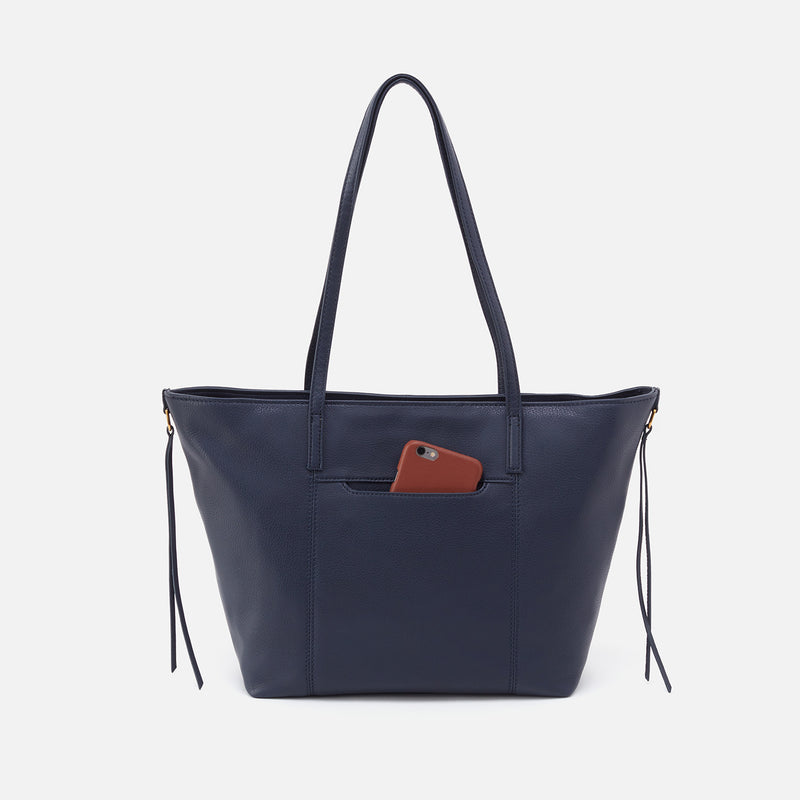 Kingston Small Tote in Pebbled Leather - Sapphire