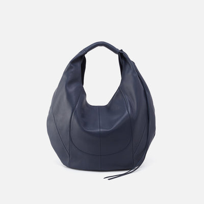 Eclipse Medium Hobo in Pebbled Leather - Sapphire