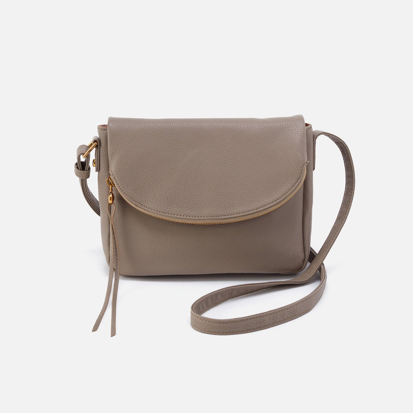 Fern Messenger Crossbody in Pebbled Leather - Graphite