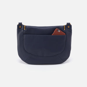 Fern Medium Shoulder Bag in Pebbled Leather - Sapphire