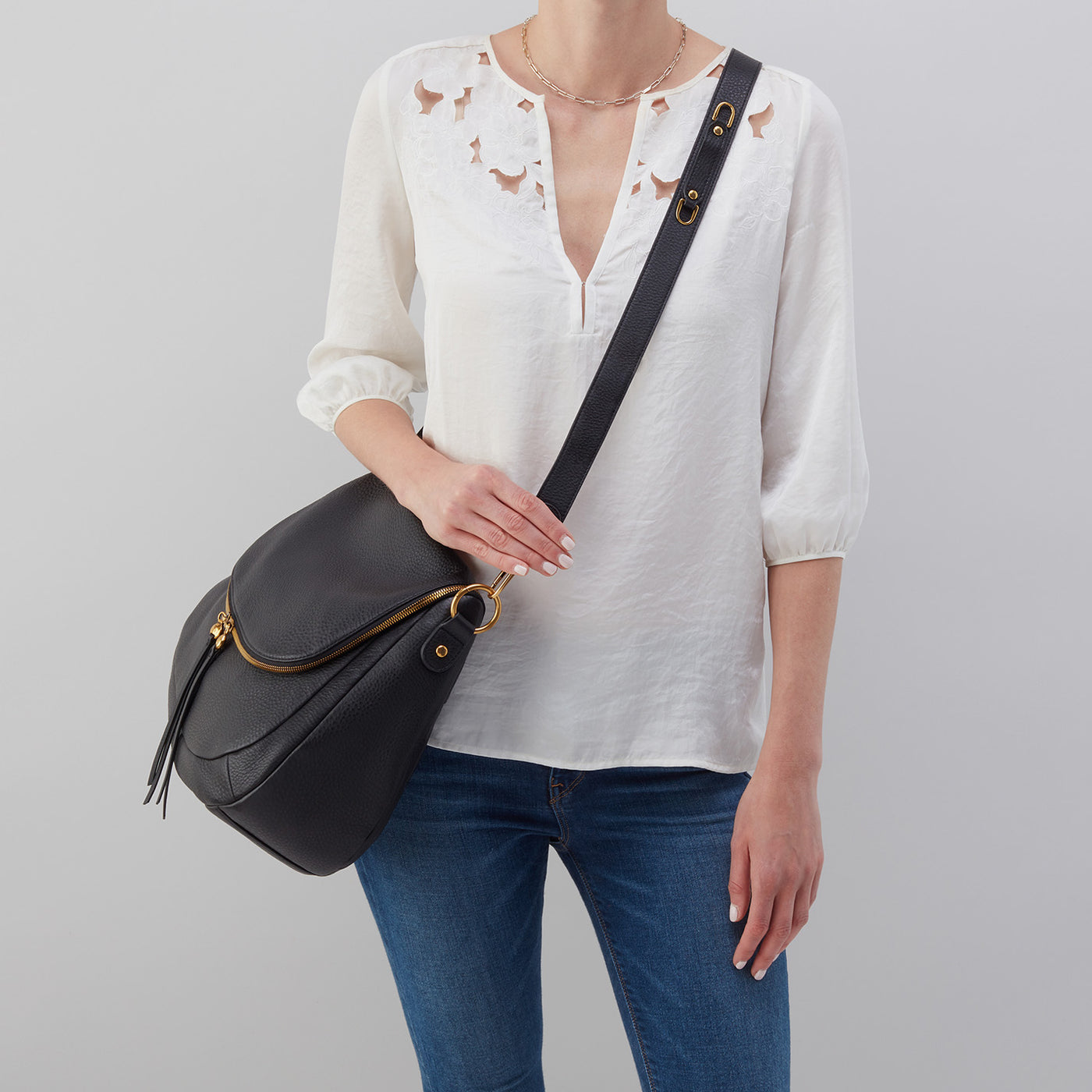 Fern Convertible Shoulder Bag In Pebbled Leather