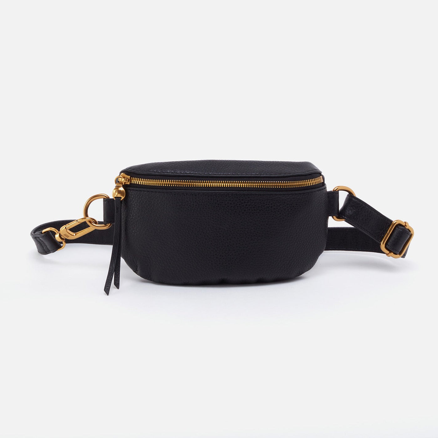 Fern Belt Bag in Pebbled Leather - Black