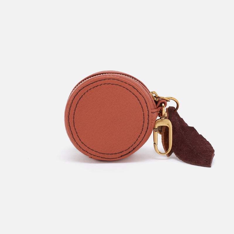 Race Clip Pouch in Pebbled Leather - Apricot