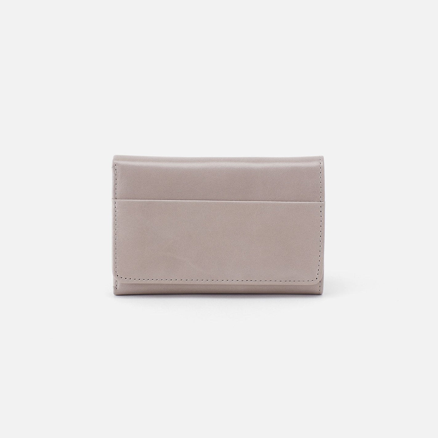 Jill Trifold Wallet in Polished Leather - Driftwood