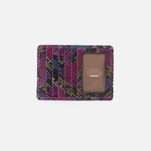 Euro Slide Card Case in Printed Leather - Mosaic Snake