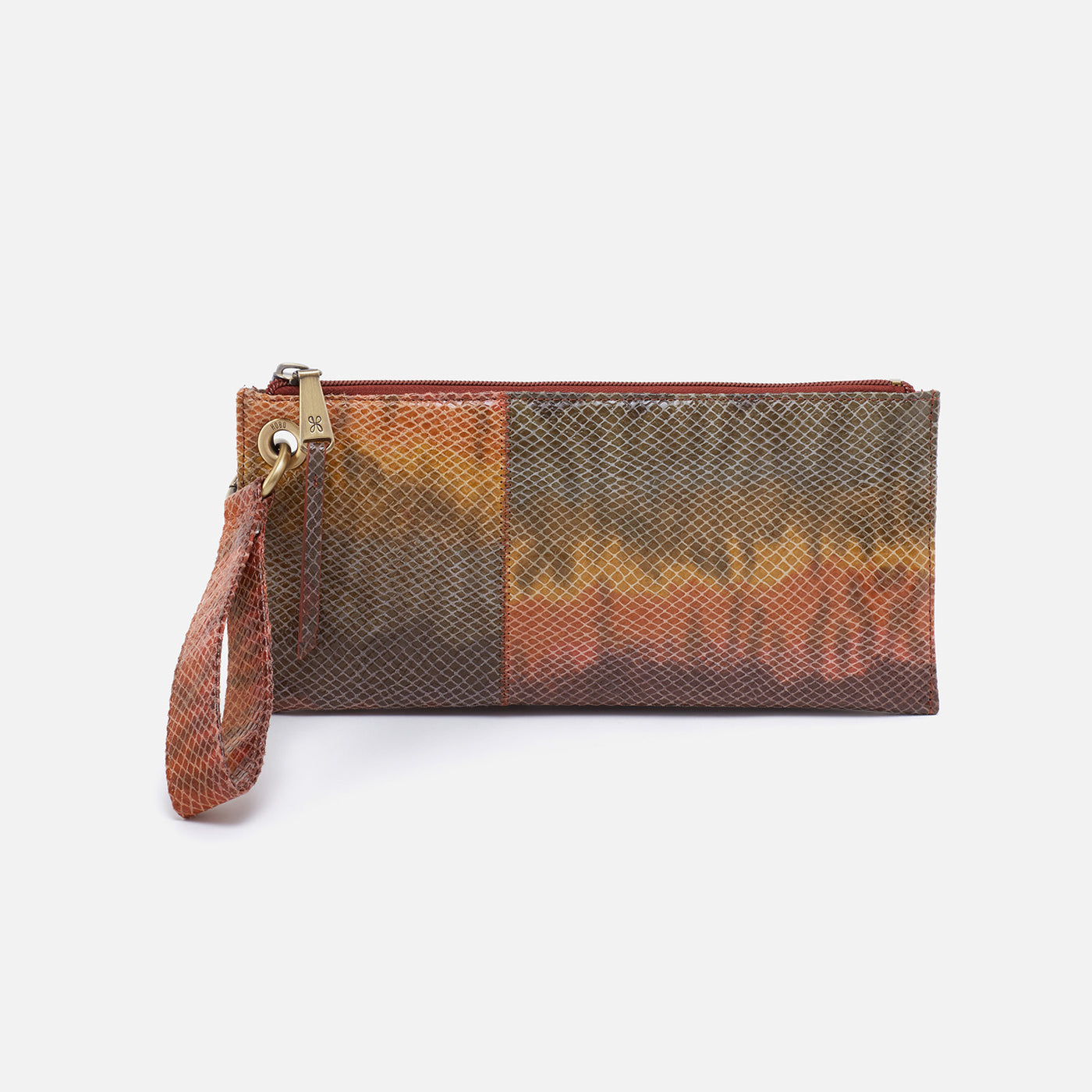 Vida Wristlet In Printed Leather