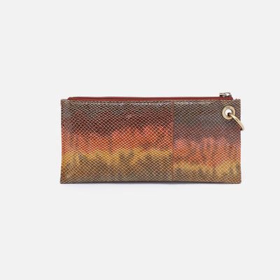 Vida Wristlet In Printed Leather