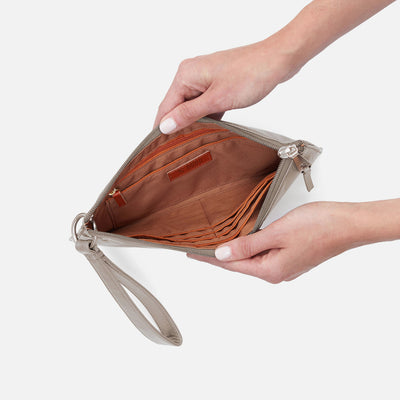 Vida Wristlet In Polished Leather