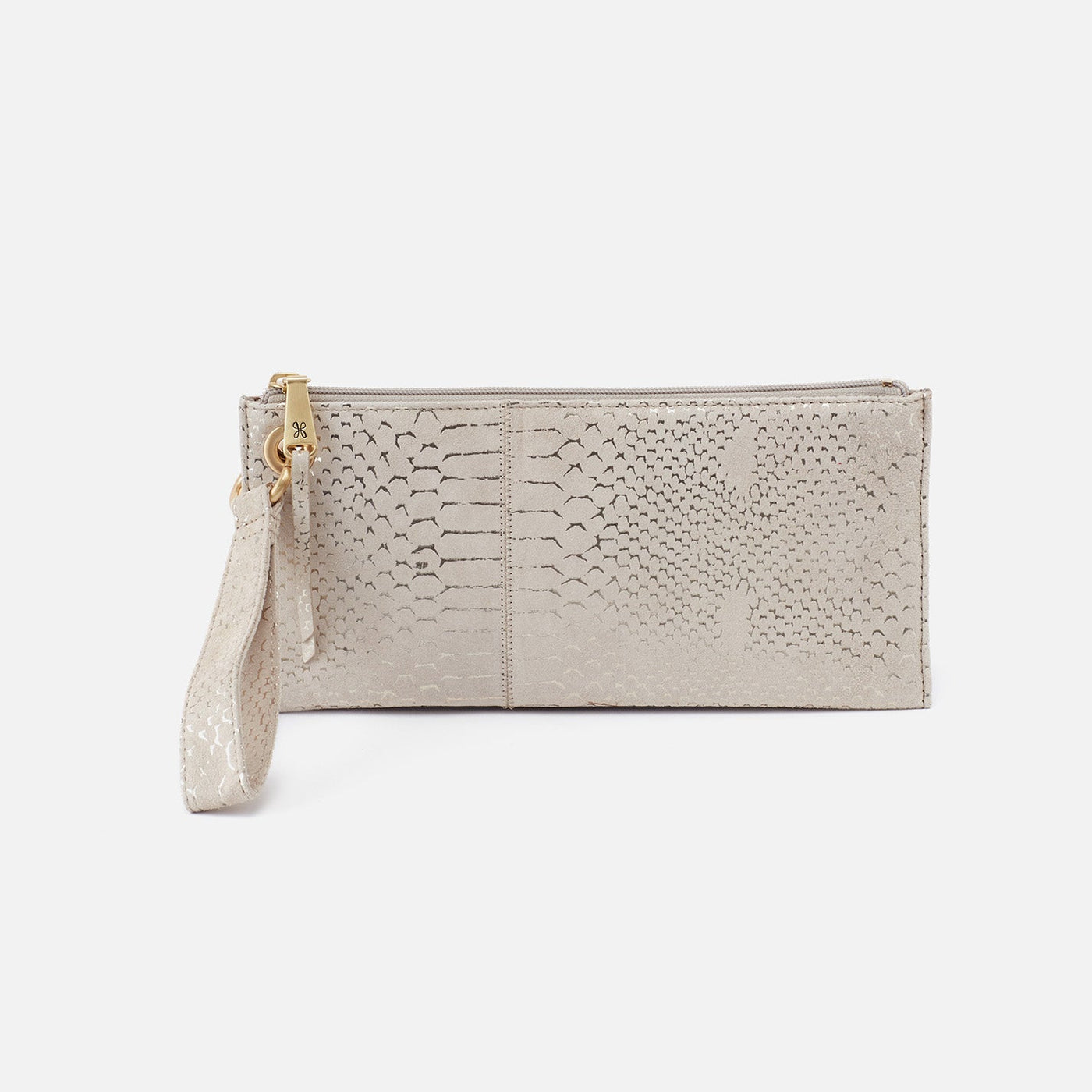 Vida Wristlet in Printed Leather - Gold Filigree Exotic