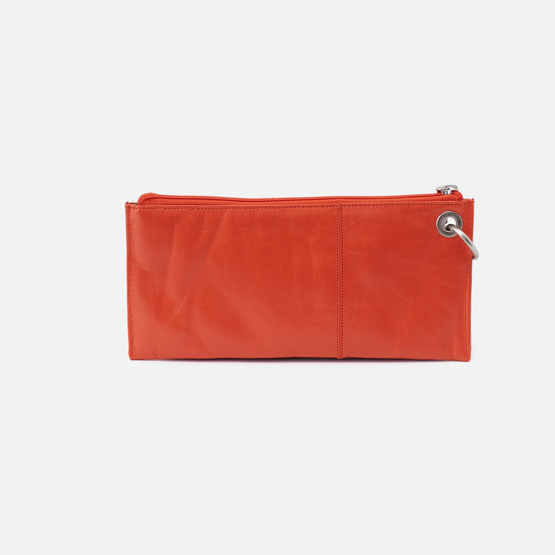 Vida Wristlet in Polished Leather - Zinnia