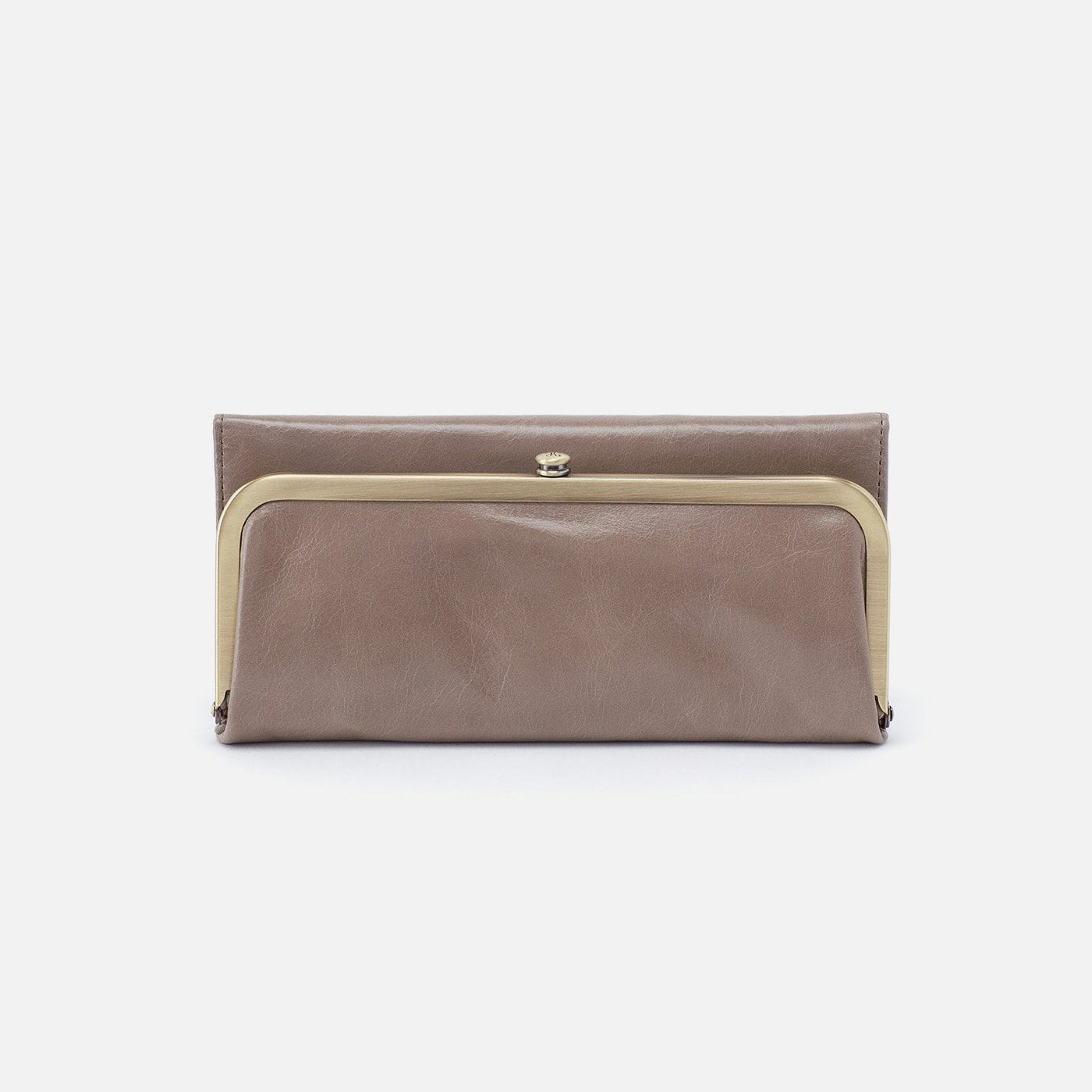 Rachel Continental Wallet in Polished Leather - Ash