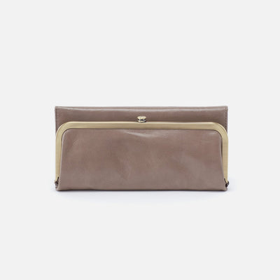 Rachel Continental Wallet in Polished Leather - Ash