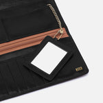 Rachel Continental Wallet in Polished Leather - Black