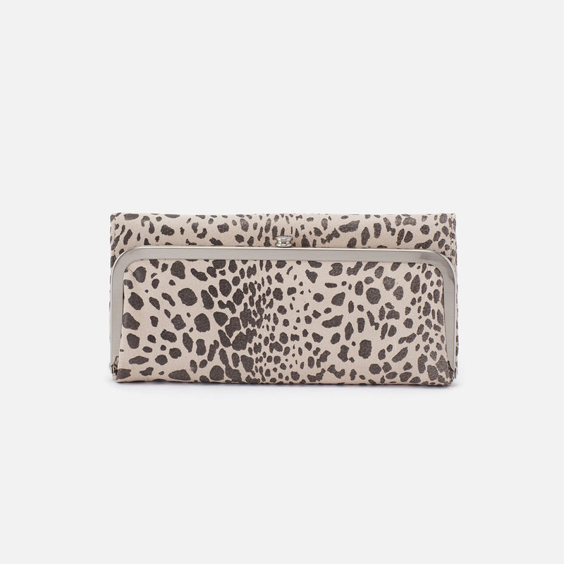 Rachel Continental Wallet in Printed Leather - Cheetah Print