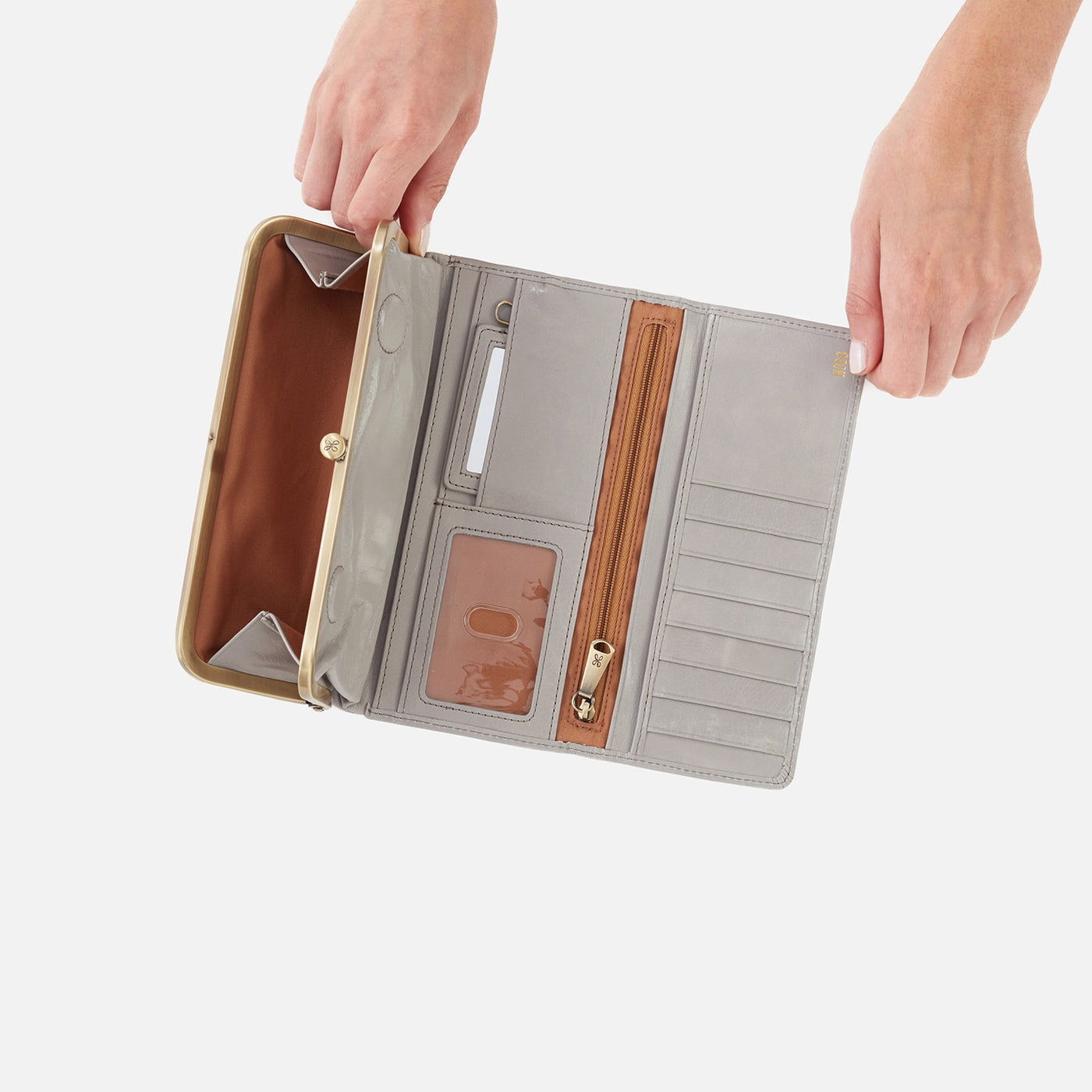 Rachel Continental Wallet In Polished Leather