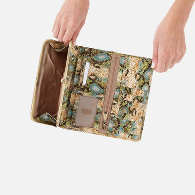 Rachel Continental Wallet In Printed Leather