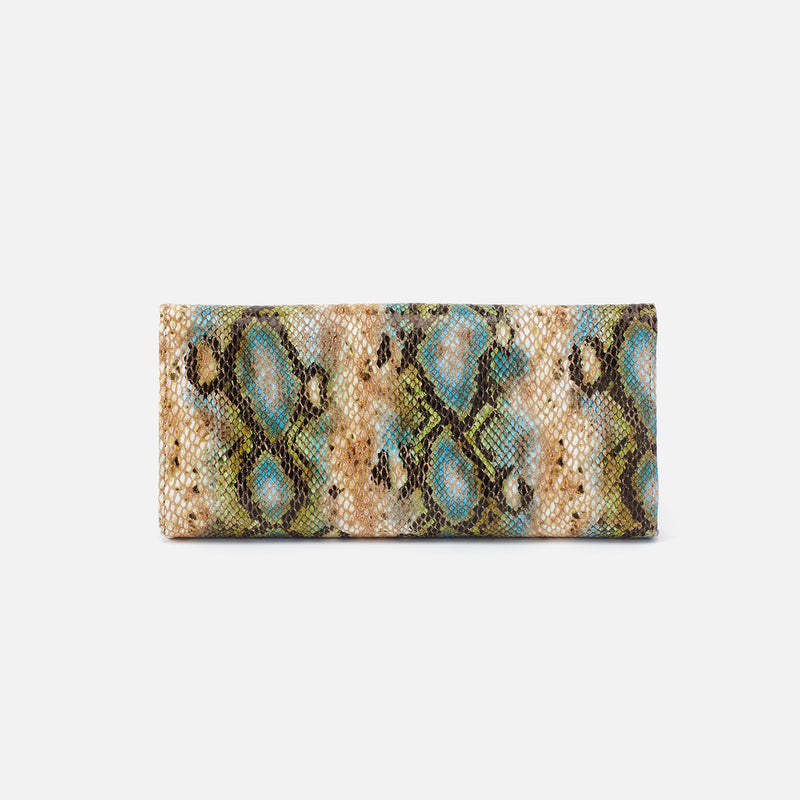 Rachel Continental Wallet in Printed Leather - Garden Snake