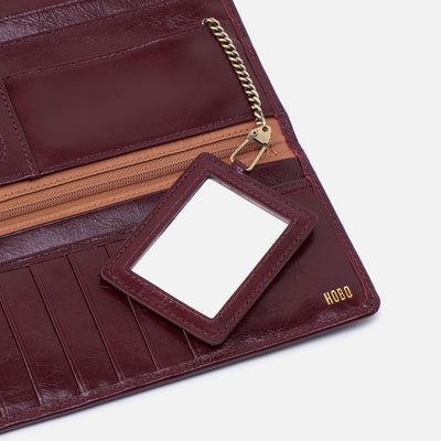 Rachel Continental Wallet In Polished Leather