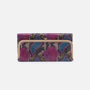 Rachel Continental Wallet in Printed Leather - Mosaic Snake