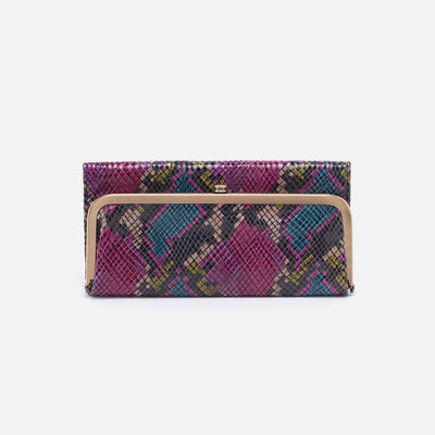 Rachel Continental Wallet In Printed Leather