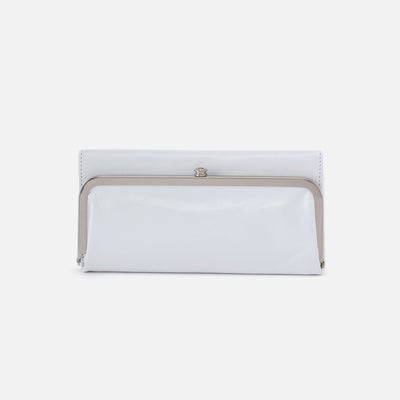 Rachel Continental Wallet in Polished Leather - Optic White