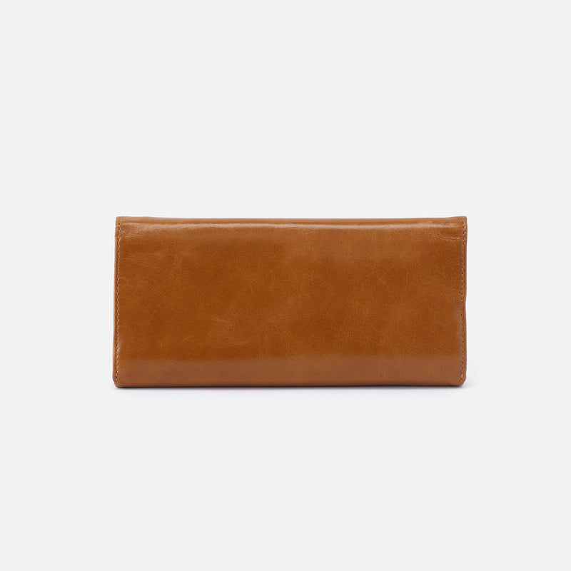 Rachel Continental Wallet in Polished Leather - Truffle