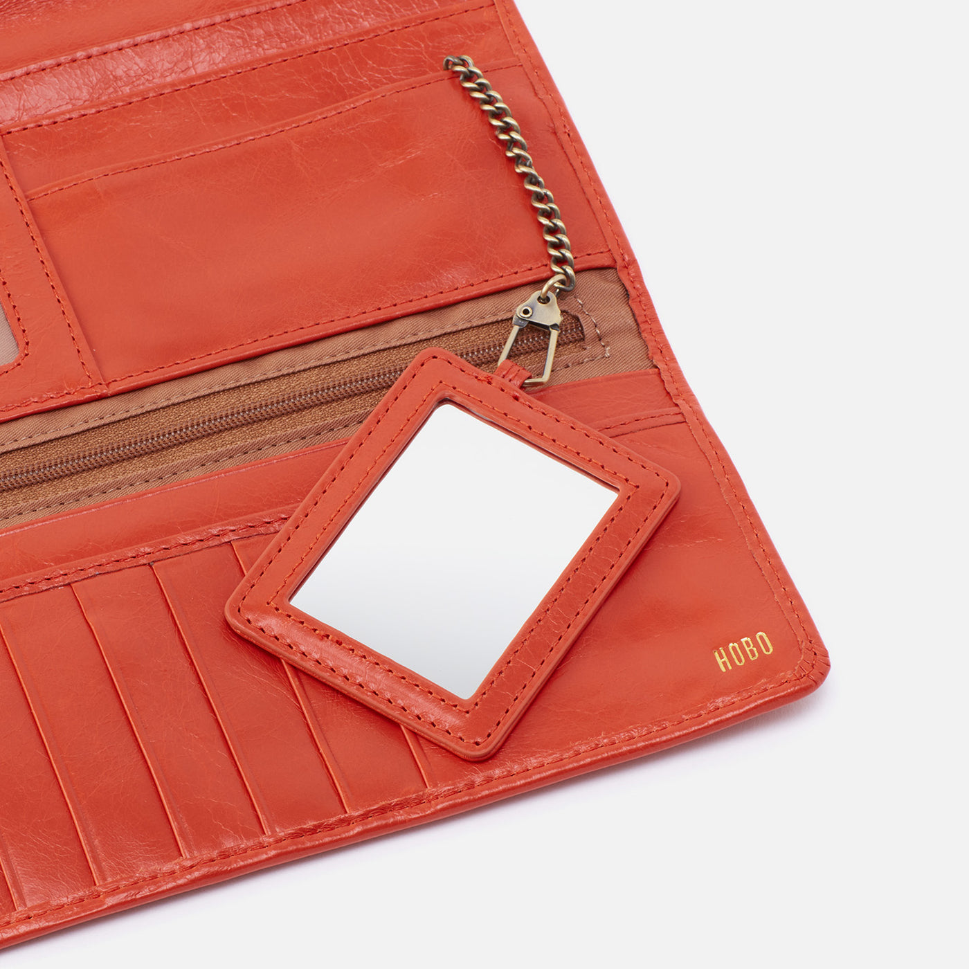 Rachel Continental Wallet In Polished Leather