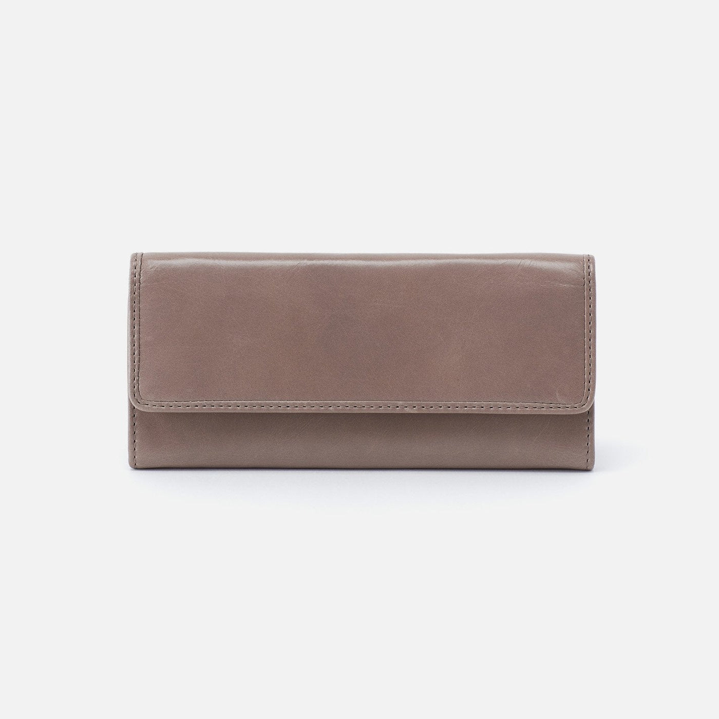 Ardor Continental Wallet in Polished Leather - Ash