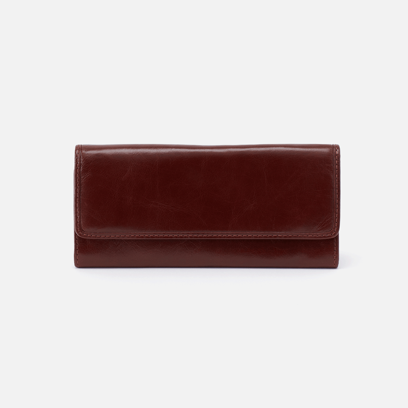 Ardor Continental Wallet in Polished Leather - Chocolate